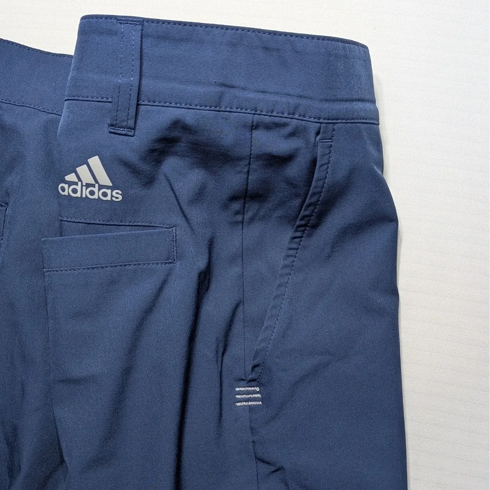 Adidas Golf Shorts Mens‎ Blue Flat Front Stretch Performance Active Shorts